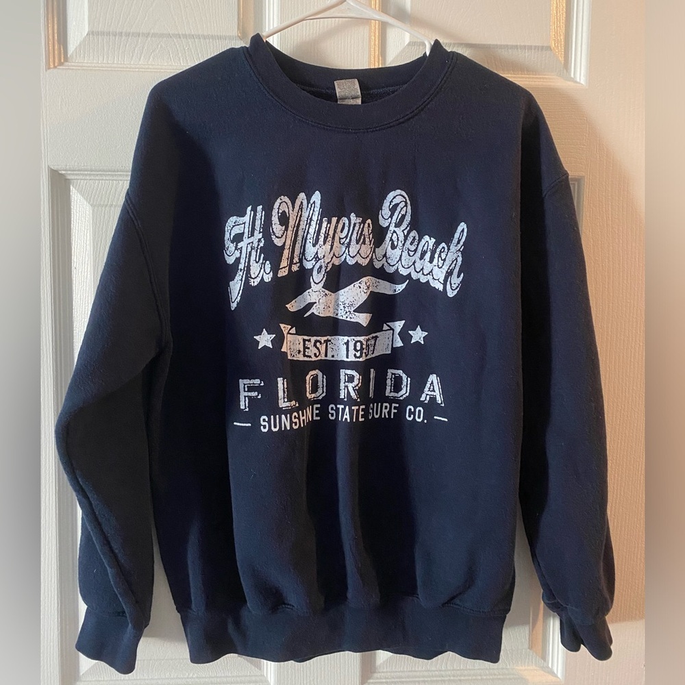 Navy Fort Myers Beach Florida Sweatshirt